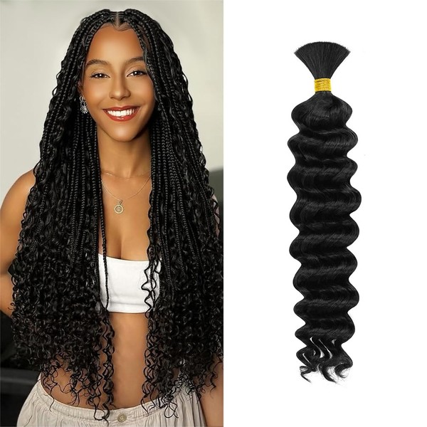 Deep Wave Human Braiding Hair for Boho Braids – 10