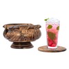 Set of 6 Handmade Wooden Drinks Coasters: Eco-Friendly, Absorbent, Antique