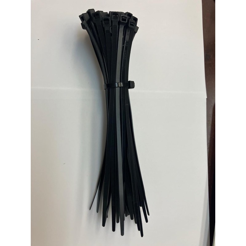 Houssity One Pack(100 pcs) 8 Inch Black Multi-Purpose Cable Zip