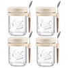 LANDNEOO 4 Pack Overnight Oats Containers with Lids and Spoons,