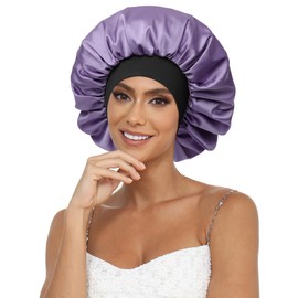 WELROG Double Sided Satin Hair Cap for Women - Sleep Cap Silk for Night Hair Cap for the Night for Women Bonnet Sleep Cap