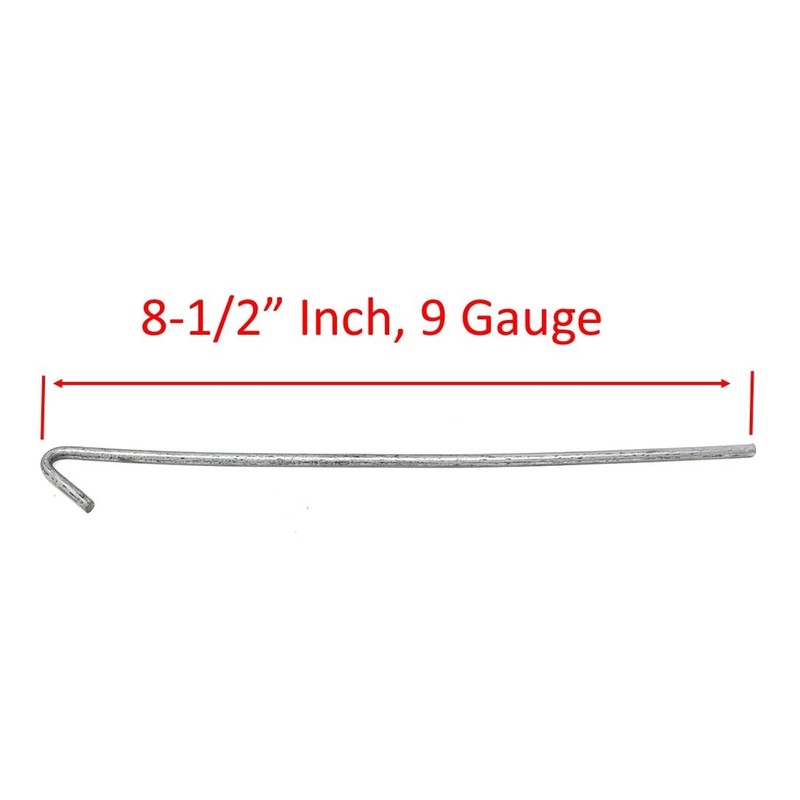 Chain Link Fence Steel Hook Ties (Galvanized) 9 Gauge, Size