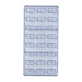 Restaurantware-Pastry Tek 10.8 x 5.3 Inch Chocolate Shaping Molds, 10 Freezable Candy Molds - 24 Cavities, Triangle Shape, Clear Polycarbonate Chocolate Molds, Dishwashable, Easy To Release