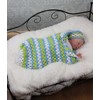 Crochet Pattern for Babies Granny Stitch Cocoon and Hat in