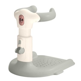 Baby Shower Stand, Adjustable Height with Anti-Slip Base, Ergonomic Baby Standing Bath Support, Portable Foldable Bath Stand for Infant Safety, Bath Essentials for Infants (Gray)