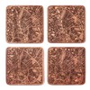 Budapest Map, Sapele Wood Coasters, Set of 4 with City