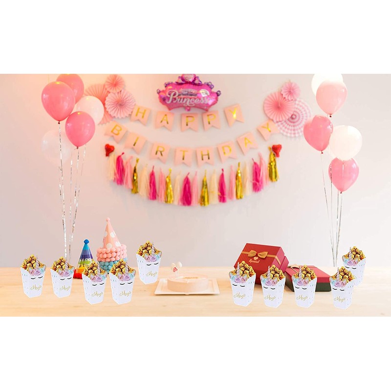 Popcorn Boxes Popcorn Bag Cardboard Candy Container for Birthdays, Film