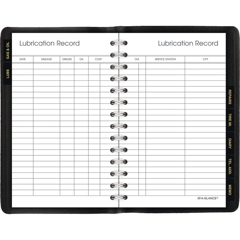 AT-A-GLANCE Auto Mileage Log Record Book, 3.75 x 6.12 Inches,
