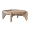 Bloomingville Round Wooden Platter with Stand, Natural