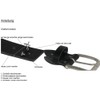 Harrys-Collection Women's Men's Leather Belt 3 cm Wide Extra Length