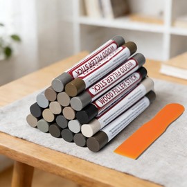 ZYFXWLJS Wood Filler Sticks,20 Colors Wood Furniture Repair Kit, Scuffs, Cracks, Stains and Holes,Furniture Touch Up Markers for Touch Up Furniture, Floors, Cabinets, Tables, and Doors (Gary Series)