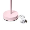 Two's Company Scalloped Edge Shade LED Cordless Table Lamp, 14-Inch,