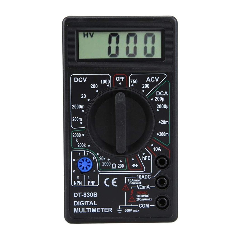Digital Multimeter,DT830B Multifunctional Portable LCD Digital Multimeter Amp Volt Ohm