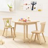 Curipeer Windsor Kids Table and 2 Chair Set, Rubberwood Toddler