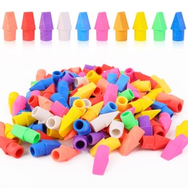 125 Pack Pencil Erasers, Cube Erasers, Pencil Top Erasers for Kids Bulk, Small Eraser Pencil Toppers, Pencil Cap Erasers, Cute Erasers Set School Classroom Supplies for Teachers, 10 Colors