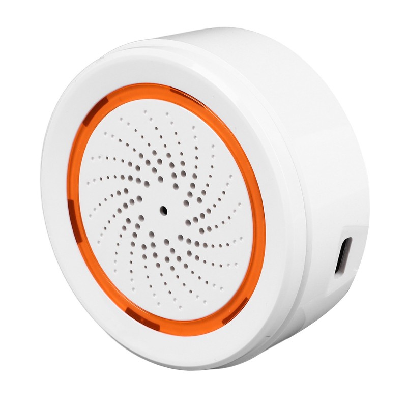 Smart Indoor Sound and Light Alarm USB Battery Dual Power
