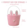 2Pcs Rabbit Easter Baskets for Kids,Hand Woven Cotton Rope Bunny