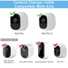 2 Pcs 10ft QC3.0 Fast Charger for Arlo Pro/Pro2 Camera,
