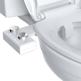 Hibbent Bidet Attachment for Toilet, Dual Nozzle Fresh Water Bidet Toilet Seat