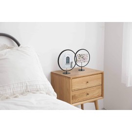 Umbra, Black Infinity Picture Frame, Unique Circular Display for Desk or Wall, Floats 5x7 Photo, 5 x 7