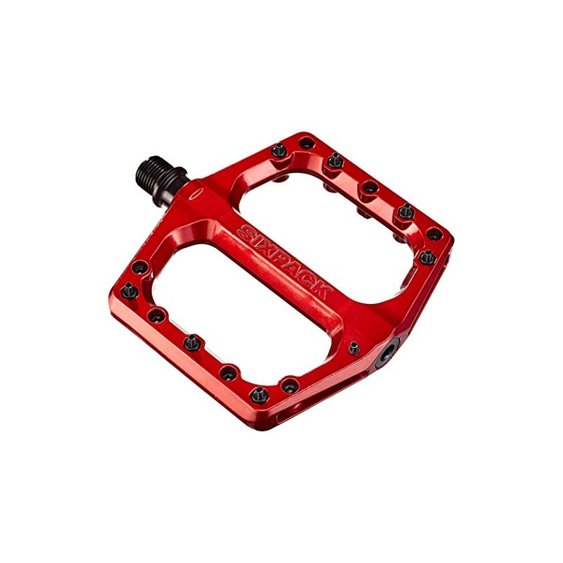 SixPack Racing Threat Flat MTB Pedals Red Waist Unique