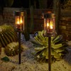 Outdoor Garden Solar Stake Lights Flickering Candle Lantern Lighting for