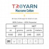 Troyarn Macrame Cotton 80% Cotton Harmonious Colors,Unique Macrame Crafts,Rope Macrame