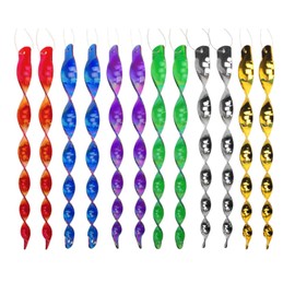 Pack of 12 Reflective Wind Spirals,Reflective Wind Spiral,Reflective Bird Deterrent Poles for Bird Balcony and Garden Decoration