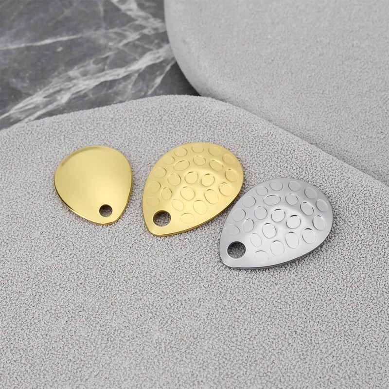 Briny River 50-teiliges Angelköder-Klingen-Set mit Muster und ohne Muster, Kupfer-Angelzubehör