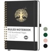RETTACY Lined A4 Notebook Spiral-College Ruled Notebook,Large Hardcover Leather Journals