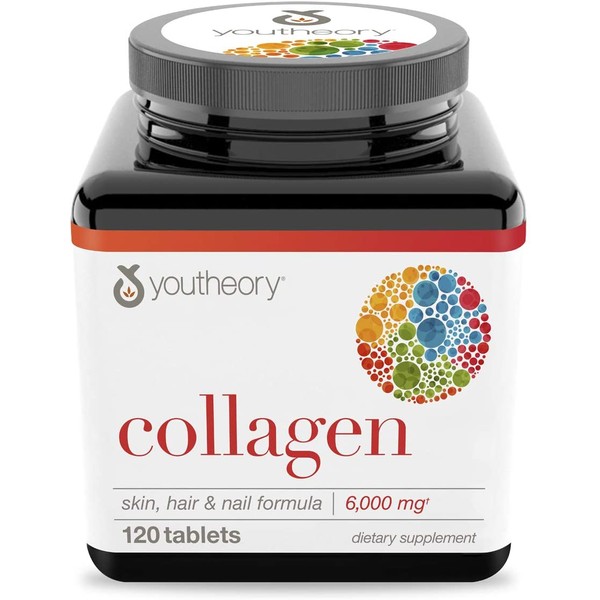 Youtheory Collagen with Vitamin C, 120 Count (1 Bottle)