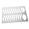 Housoutil 1piece Eyebrow Stencil Stainless Steel Eyebrow Shape Template for