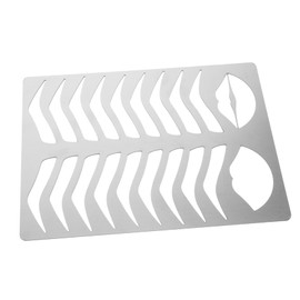 Housoutil 1piece Eyebrow Stencil Stainless Steel Eyebrow Shape Template for Makeup Practice Design for Custom Looks Includes Lip Mold for Versatile Use