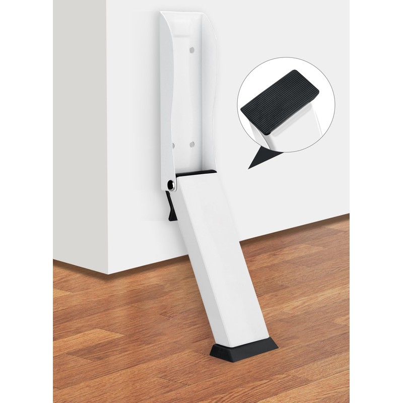 Kick Down Door Stop,Heavy Duty Wedge for Bottom(White-2pack)