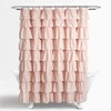 Lush Decor, Blush Ruffle Shower Curtain, 72" x 72"