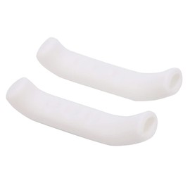 Lightweight Waterproof Grips Comfortable Bike Brake Lever Protector Pair for Long Riding, PurpleTransparent White, 30mm Handlebar (White)