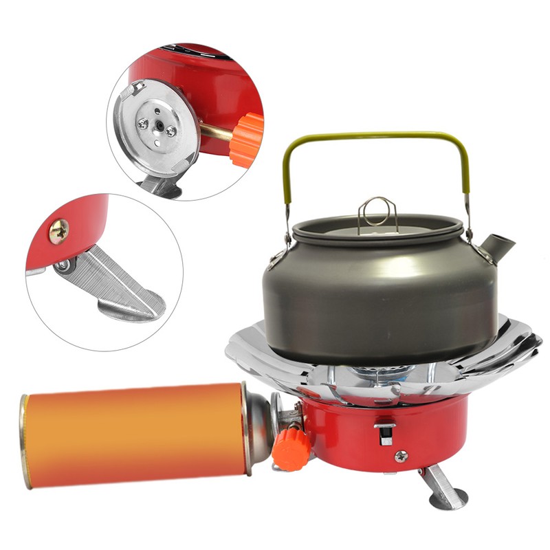 Outdoor Windproof Lotos Long Gas Tank Casette Stove for Camping