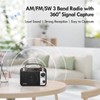 AM/FM/SW1-2 Radio Shortwave Transistor Radio AC or Battery Operated with