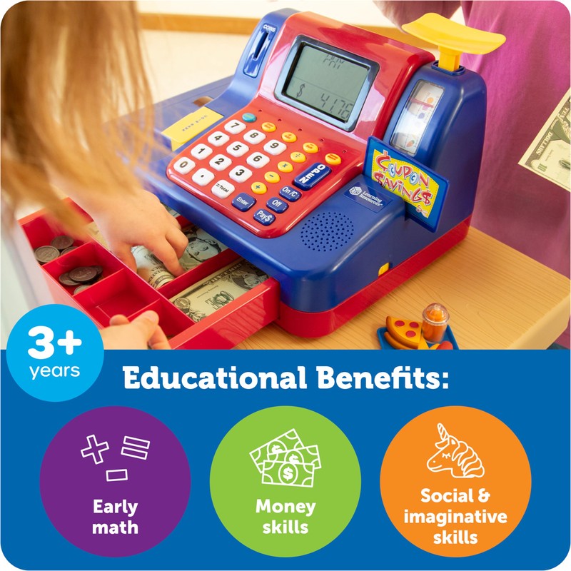 Learning Resources Pretend & Play Teaching Cash Register - Math