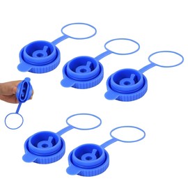 5 Gallon Water Jug Cap, 2025 New Reusable Silicone 5 Gal Water Jug Cap 3 & 5 Gallon Water Jugs Replacement Cover, Upgrade No Spill Food Grade Silicone Replacement Gallon Caps Multipack (5PCS)