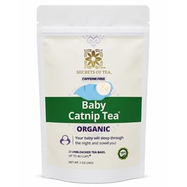 Secrets Of Tea Baby Catnip Sleepy Time Tea – Organic Relaxing Herbal Blend for Babies and Newborns, Gentle and Caffeine-Free – 20 Tea Bags (1 Pack)