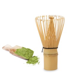 Thapncow Natural Bamboo Tea Set, Bamboo Whisk for Matcha Tea, Matcha Whisk, Matcha Powder Preparation, Wooden Whisk, Matcha Brush, Kitchen Appliances and Gadgets for Tea Preparation (100 Teeth)
