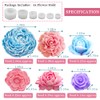 6PCS Flower Silicone Mold Set, 3D Bloom Rose Peony Fondant