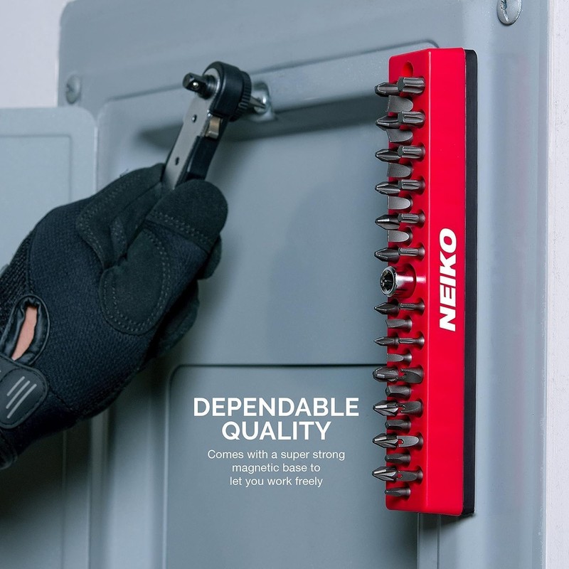 NEIKO 02449A Hex Bit Holder Rack with Strong Magnetic Base,