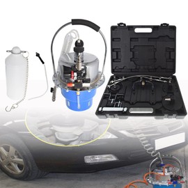 SEBLAFF Brake Bleeder Kit Pneumatic Pressure Brake Clutch Fluid Bleeding Tool Set w/Collection Bottle and Adapters 10-140 Psi Blue