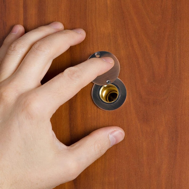 Aurooooa Door Scope, Peeping Hole Cover, Peeping Prevention Hardware, Security