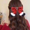 Christmas Stocking Hair Bow Clips Sparkly Sequin Christmas Hair Accessories