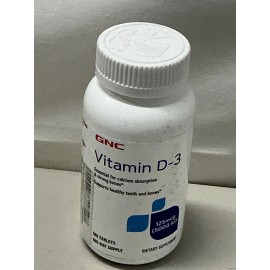 GNC Vitamin D3 Tablets 5000 IU - 180 Tablets (180 Servings)