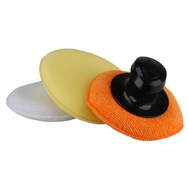 ARMOR ALL 3 Polierpads mit Griff GAA40067GC, für gleichmäߟiges Autragen + saubere Hände