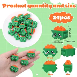 GGSTDDUP 24Pcs Mini Dumpster Fire Figurines, Resin Dumpster Trash Shape with Fire, Emotional Dumpster Fire Desk Accessories, Funny Desk Decor for Staff, Teacher Office, Coworker, Nurse